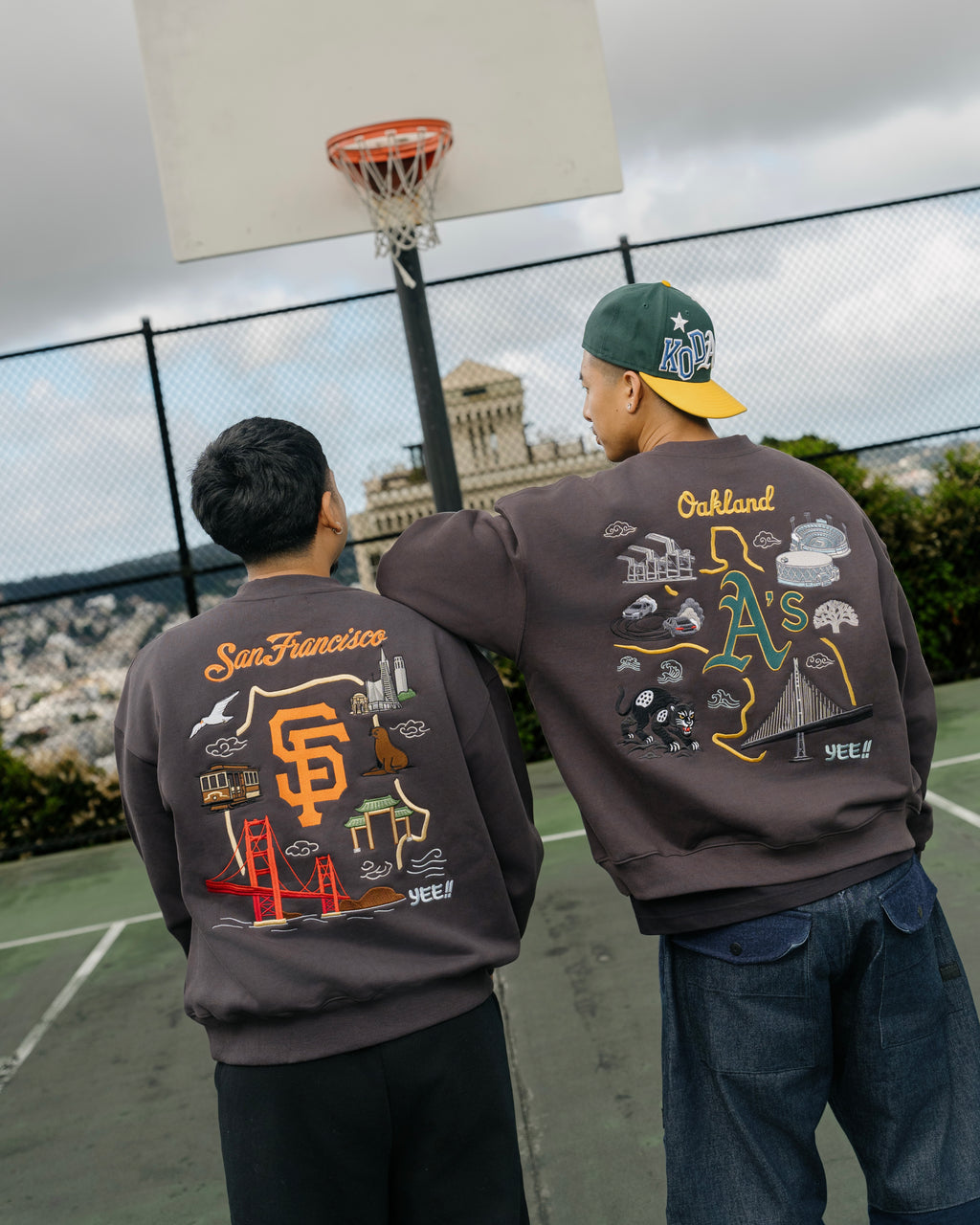 Oakland Sukajan Embroidered Crewneck Sweater