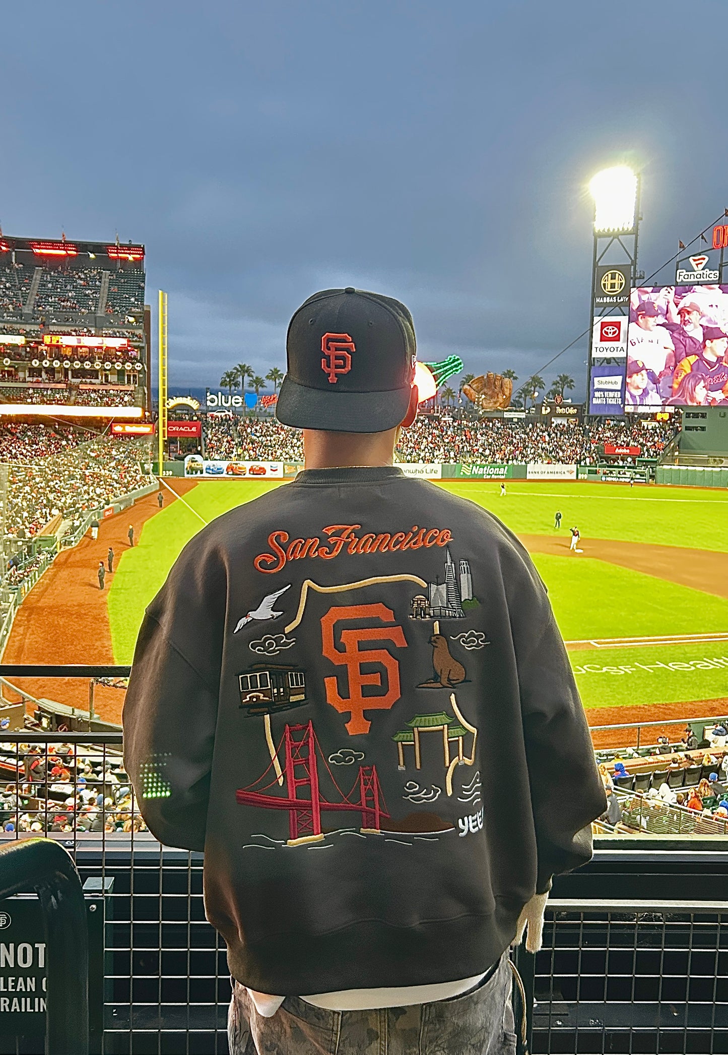 San Francisco Sukajan Embroidered Crewneck Sweater