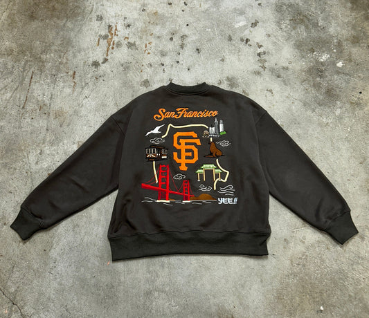 San Francisco Sukajan Embroidered Crewneck Sweater