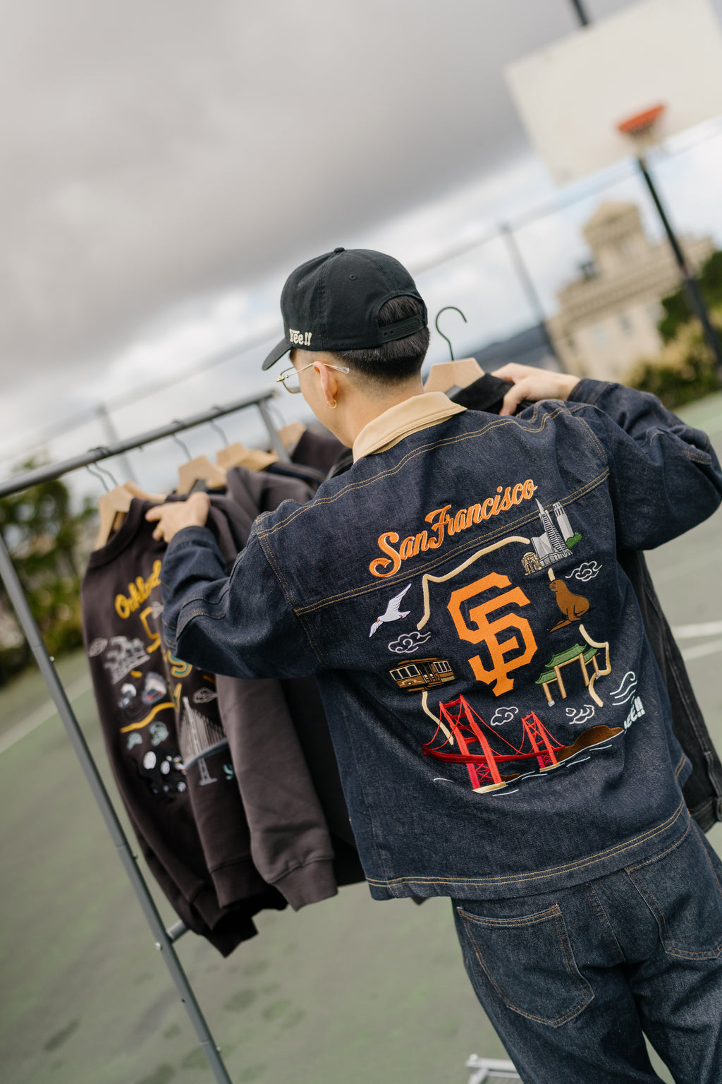 San Francisco Sukajan Embroidered Denim Jacket